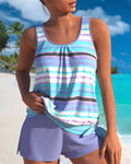 Adeline | Tankini Col U Rayé