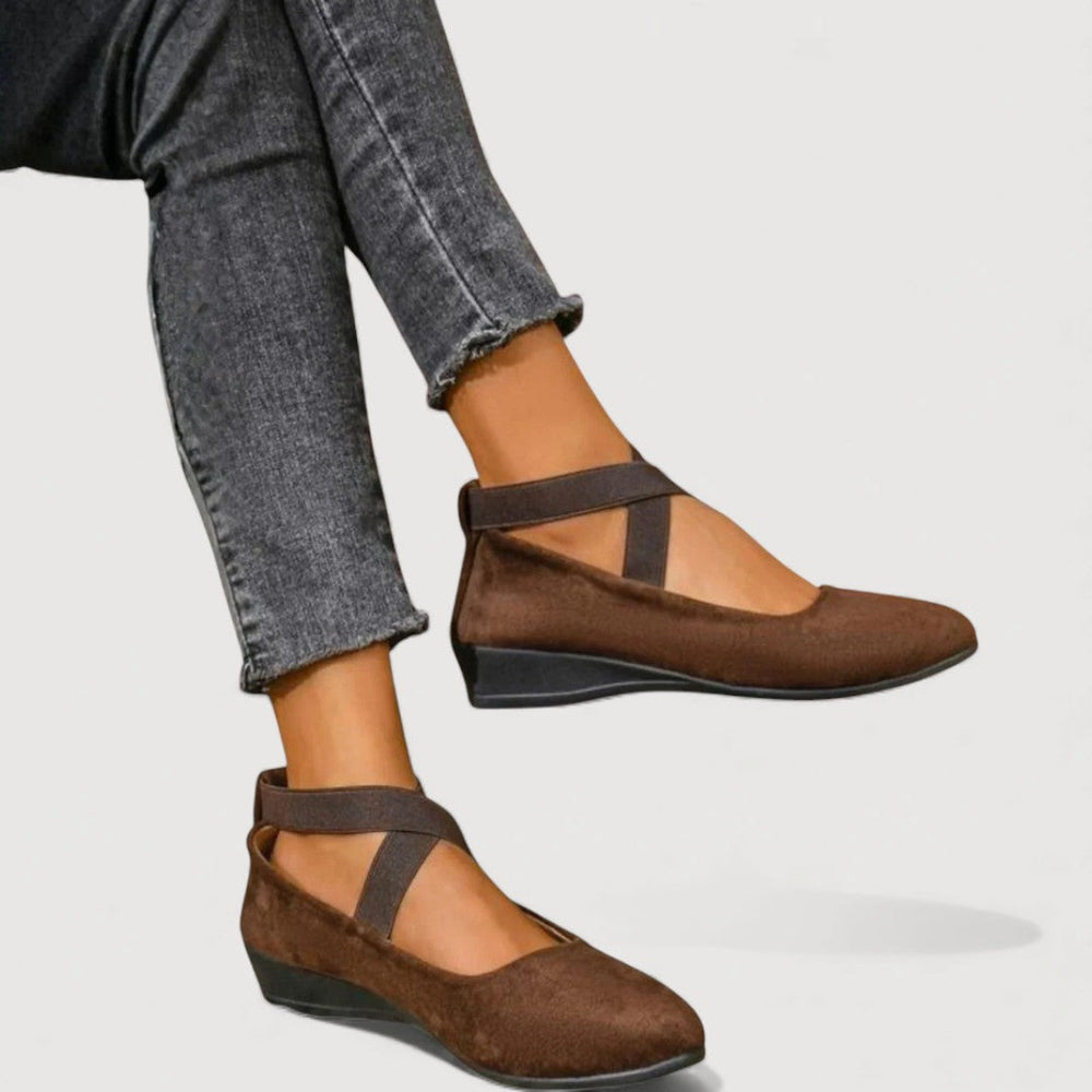 Livia | Ballerines Élégantes Confort — Marron