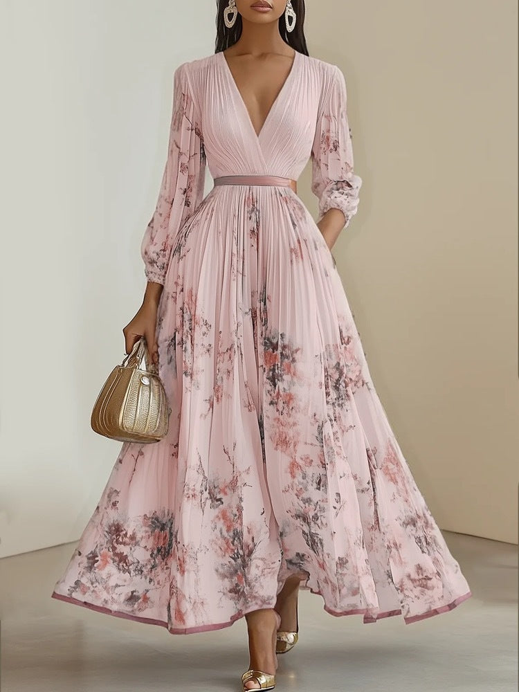 Léa | Robe Longue Plissée