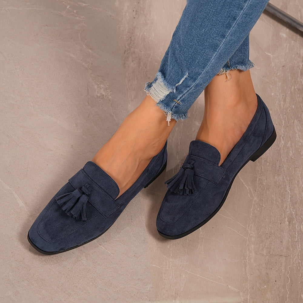 Le Marais | Mocassins à Pompon — Bleu marine