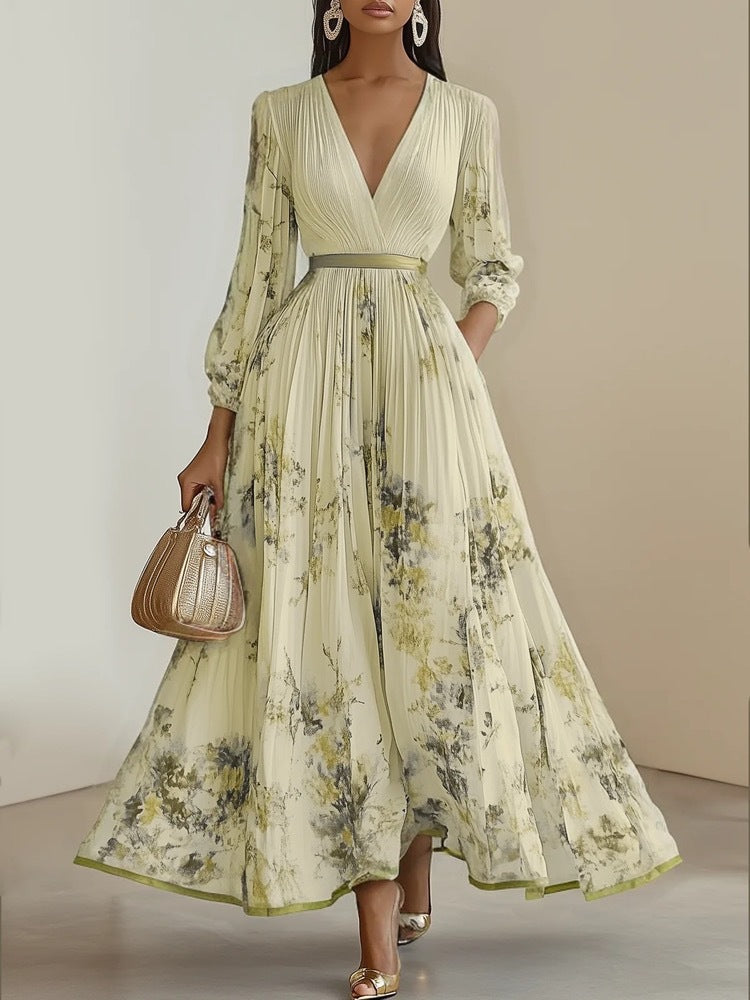 Léa | Robe Longue Plissée