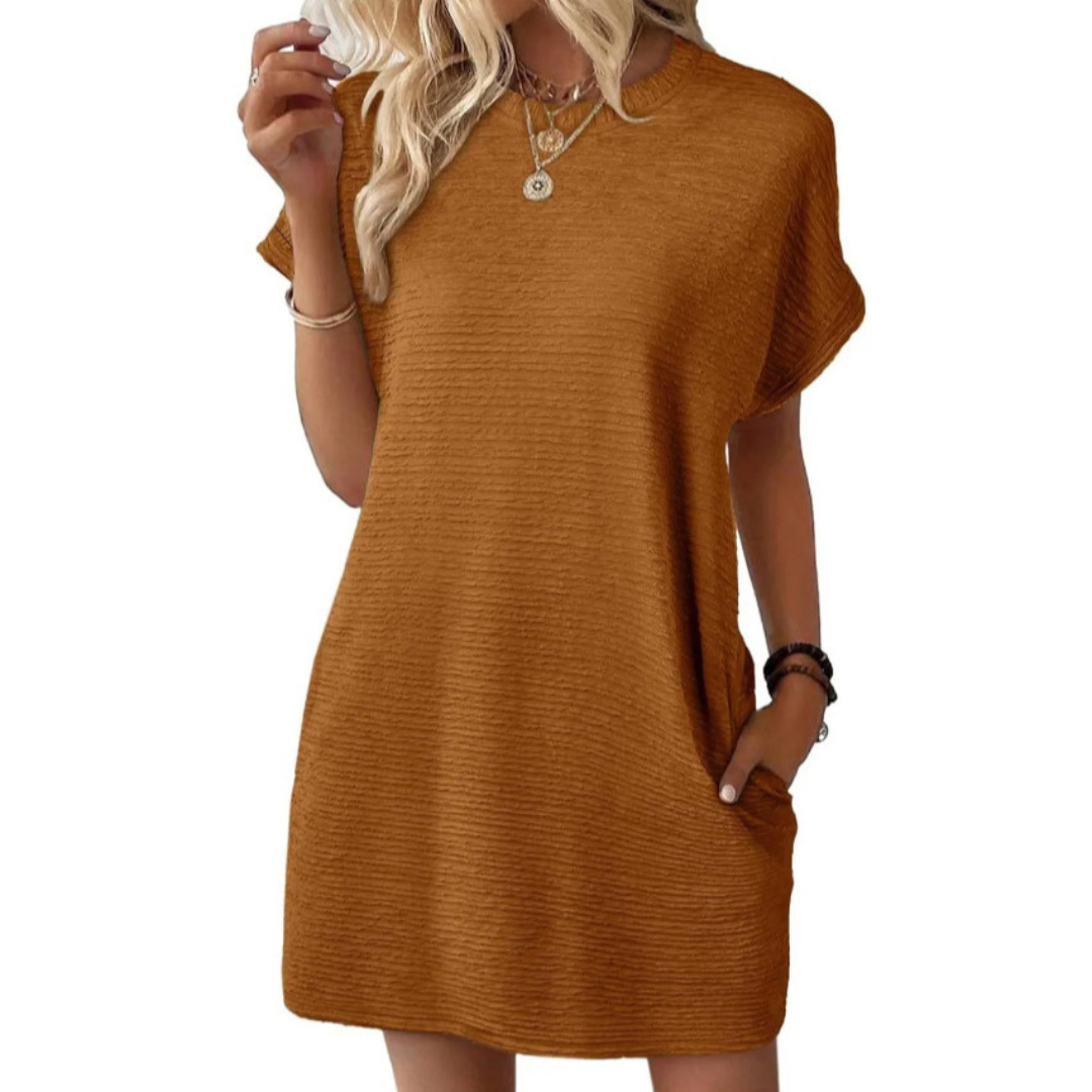 Adèle | Robe d'Été Minimaliste Col Rond