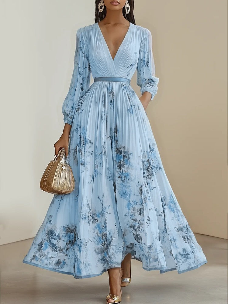 Léa | Robe Longue Plissée