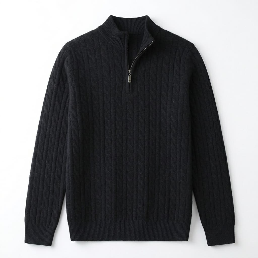 Adrien | Pull Quarter-Zip Côtelé