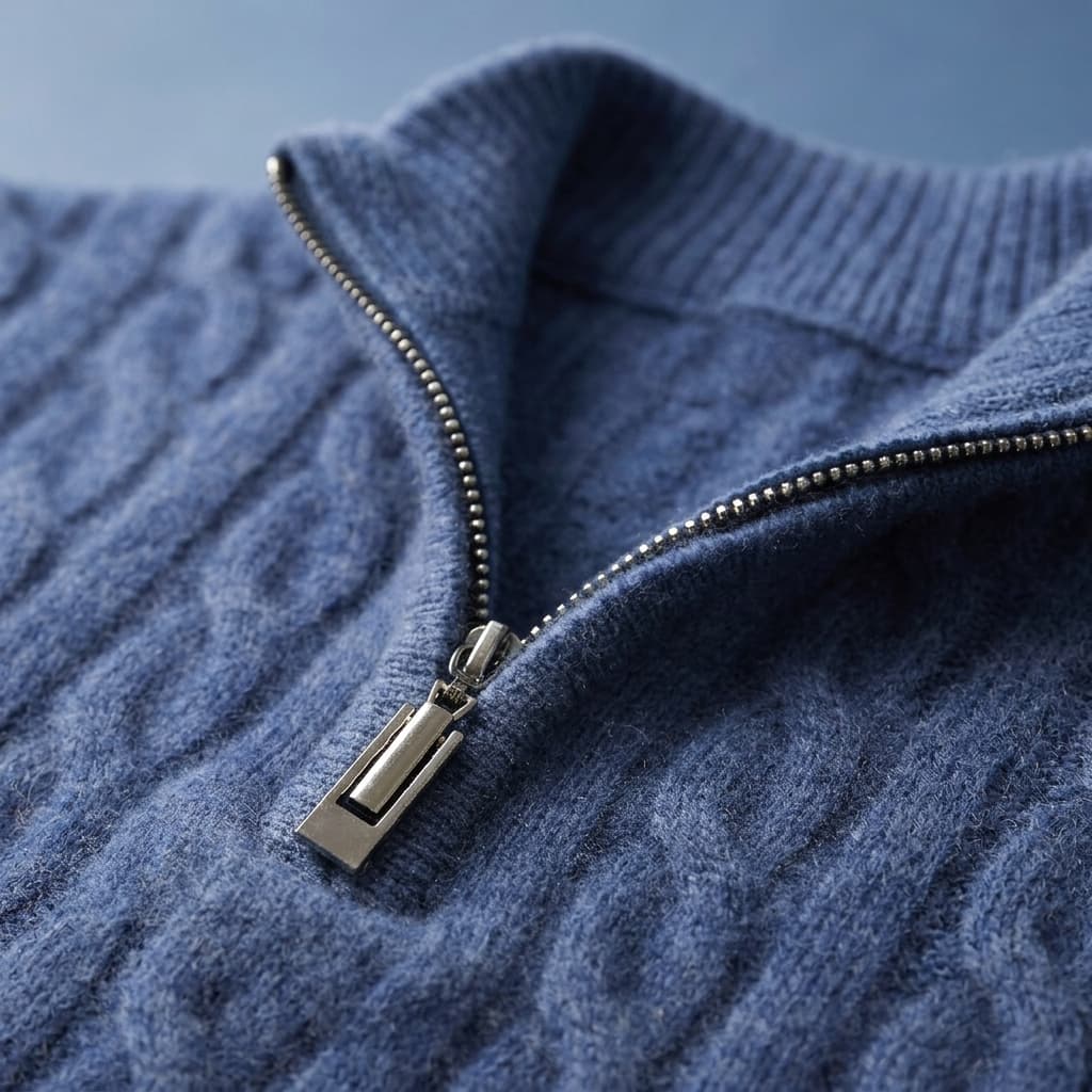 Adrien | Pull Quarter-Zip Côtelé