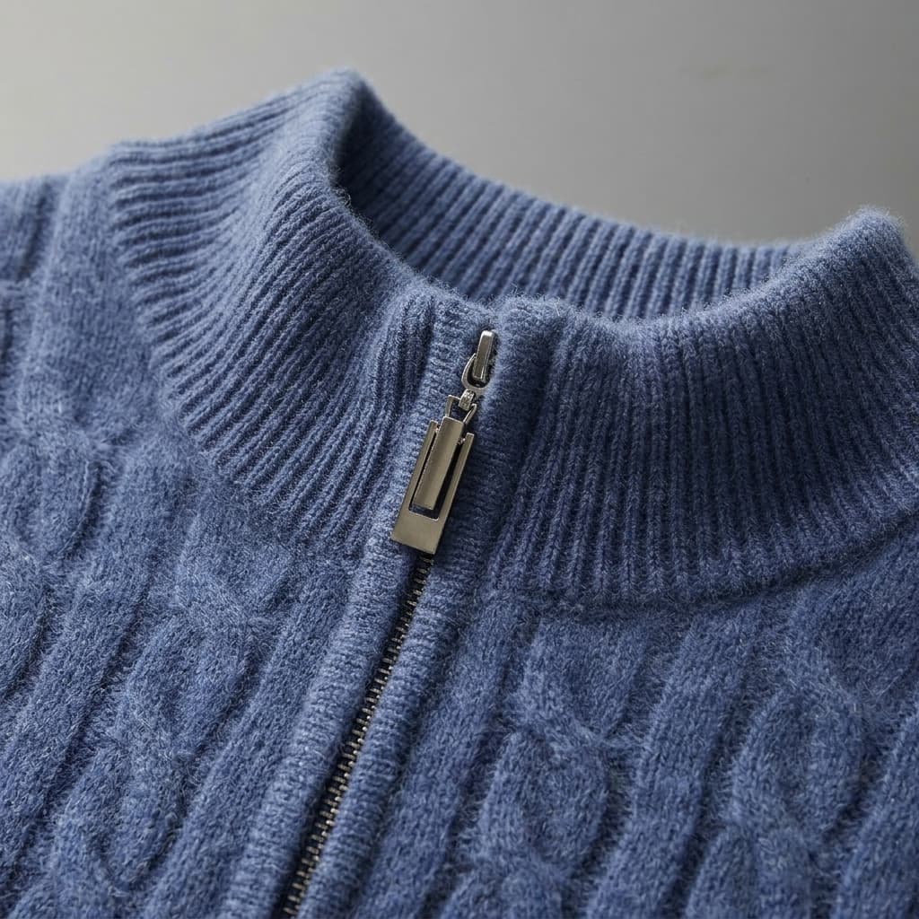 Adrien | Pull Quarter-Zip Côtelé