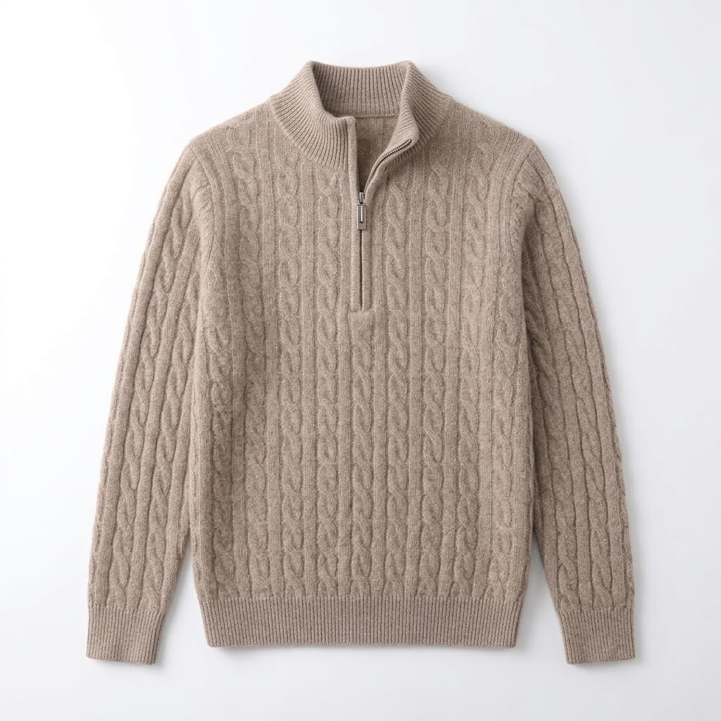Adrien | Pull Quarter-Zip Côtelé