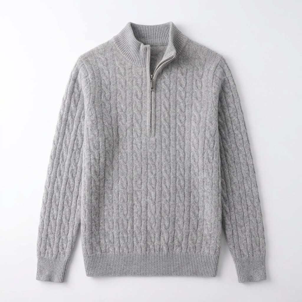 Adrien | Pull Quarter-Zip Côtelé