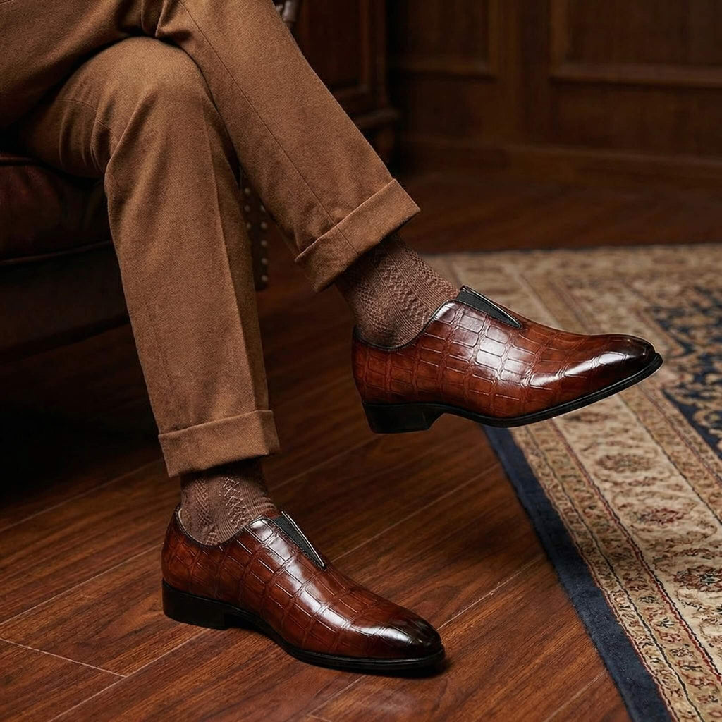 Megève | Mocassins Façon Croco