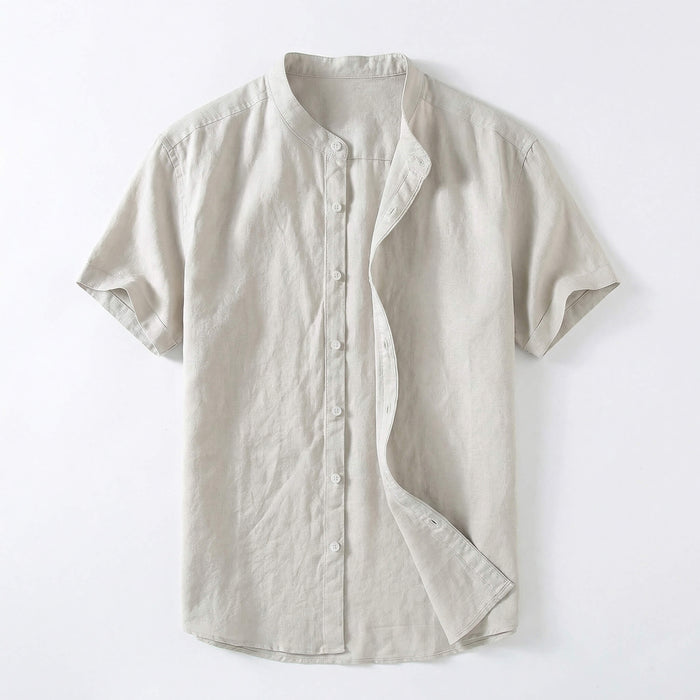 Pierre | Chemise Lin Manches Courtes