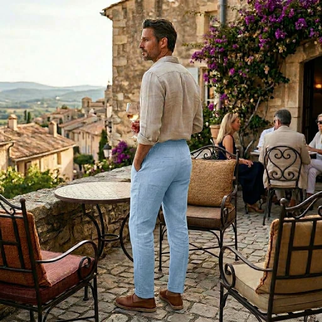 Mathieu | Pantalon Lin Italien