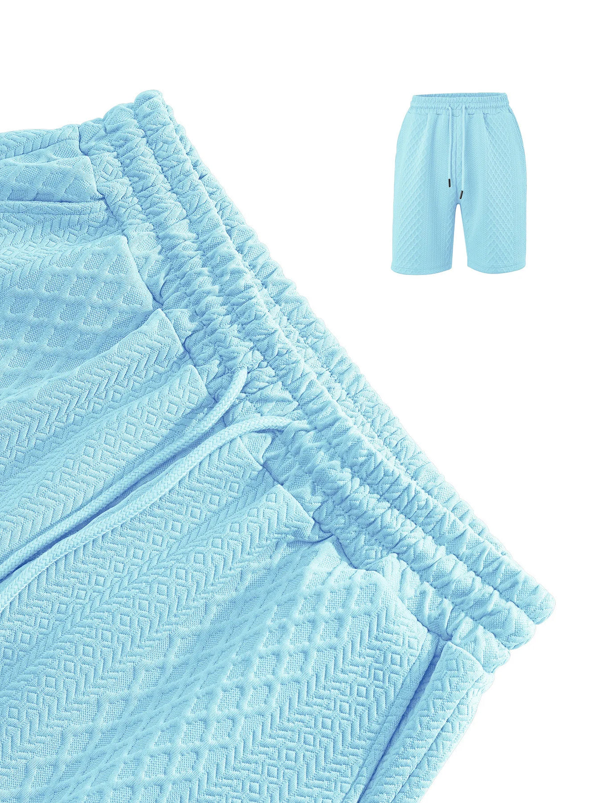 Ajaccio ensemble polo & short jacquard, détail du short
