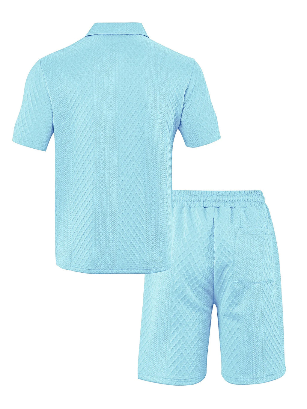 Ajaccio ensemble polo & short jacquard, vue à plat