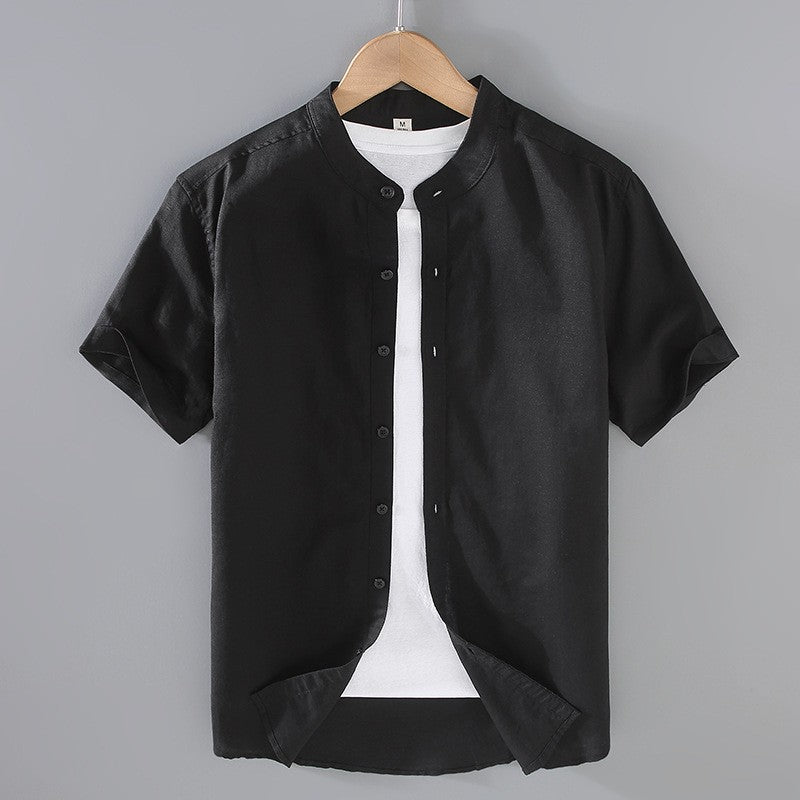 Pierre | Chemise Lin Manches Courtes