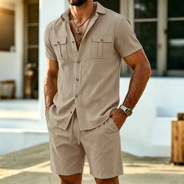 Cavalaire | Ensemble Chemise & Short Lin