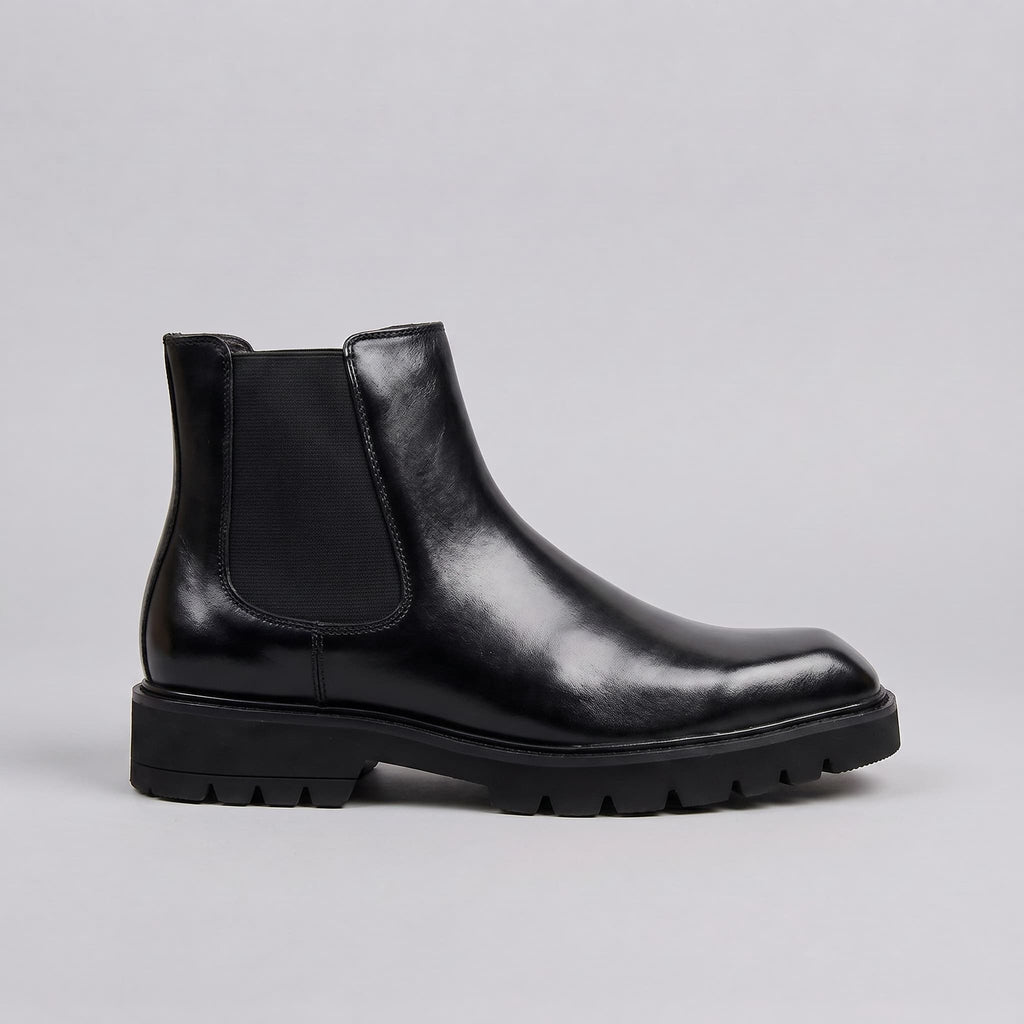 Rouen | Chelsea en Cuir Noir